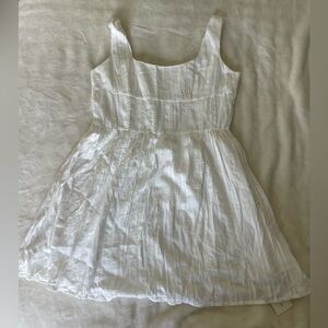 Commense White Cottagecore Casual Dress